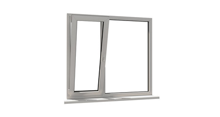 Window. Isolated window. Aluminum window. White window. Pvc window