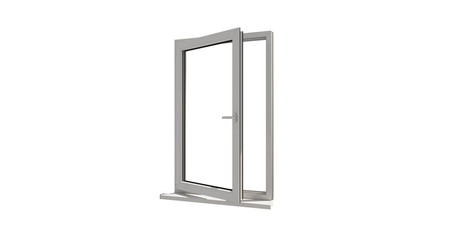 Window. Isolated window. Aluminum window. White window. Pvc window