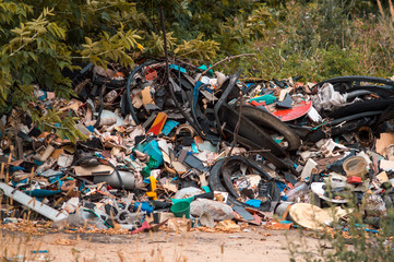 ecology nature pollution by garbage and the globe global problem