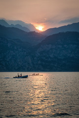 Sunset on lake Garda