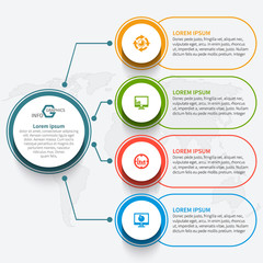 Vector abstract 3d paper infographics. Vector illustration