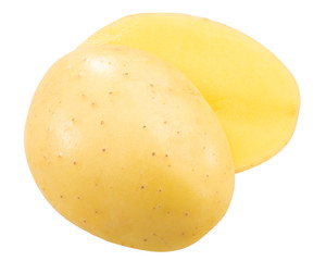 Potato s. tuberosum halved, paths, top