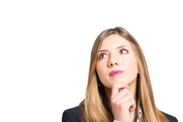 Fototapeta premium Woman looking up