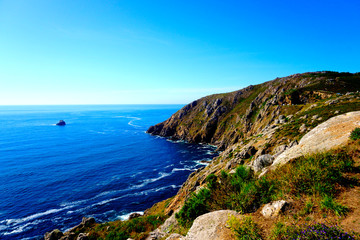 Fototapeta na wymiar Cliff in Finisterre, Galicia