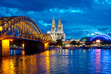 Cologne Cathedral at night