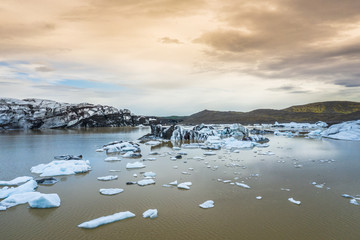 Naklejka premium Skaftafell glacier, Vatnajokull National Park in Iceland.