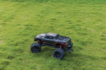 Radio controlled model cars . Toys with remote control. Free time. Children and adults concept. Hobby. Toys.	