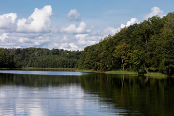 Fototapeta na wymiar Asveja lake near Dubingiai, Lithuania