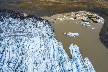 Skaftafell glacier, Vatnajokull National Park in Iceland.