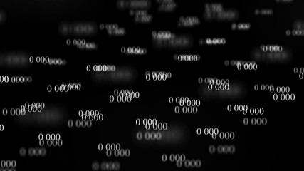 Obraz premium Digital background matrix. 3d rendering. Binary code. Programming. Web Developer. Digital code number