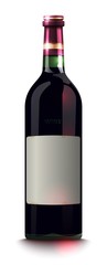 Vector, wine bottle, made in a realistic style. on a white background.
