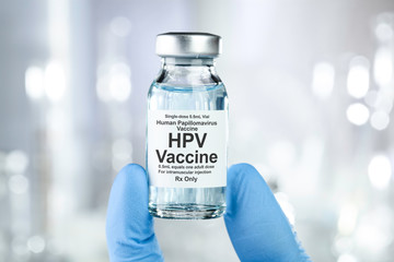 Small drug vial with HPV vaccine