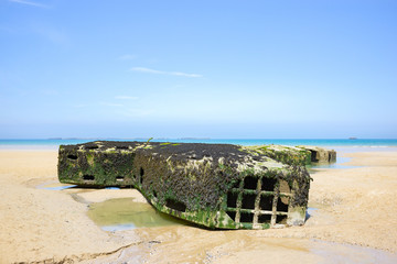 La plage d'Arromanches-les-Bains