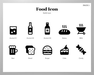 Food icons Solid pack