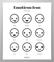 Emoticon icons Line pack