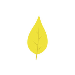 Autumn leave, yellow icon. Element of color autumn flora icon