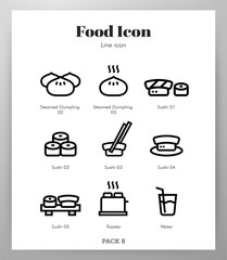 Food icons Line pack