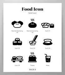 Food icons Solid pack