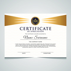 Fototapeta premium elegant blue and gold diploma certificate template. Use for print, certificate, diploma, graduation