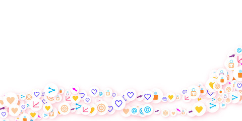 Social media marketing, Communication concept.