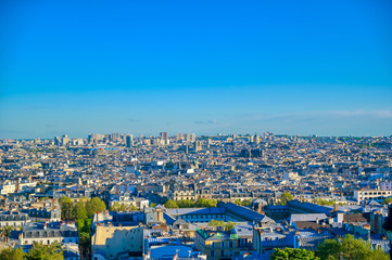 Obraz premium The Basilica of the Sacred Heart of Paris, located in the Montmartre district of Paris, France.