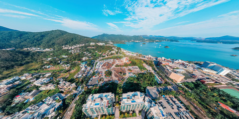 Obraz premium Panorama aerial view of Sai Kung, Hong Kong