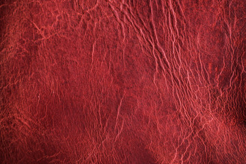 Empty abstract red brown genuine leather