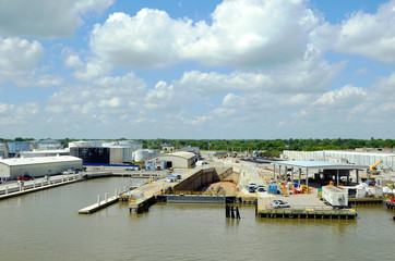 Fototapeta premium Docks of the Savannah city, Georgia. 