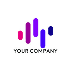 Sound Wave Vector Logo Design Element, Music store