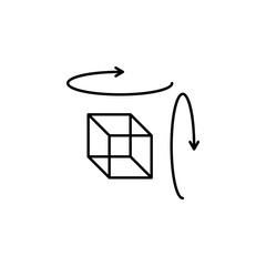 Augmented reality, object, cube, rotation icon. Element of augmented reality ico