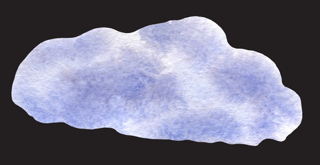 Fototapeta premium blue watercolor cloud isolated element
