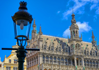 Buildings and architecture in the Grand Place, or Grote Markt, the central square of Brussels, Belgium.