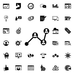 Affiliate marketing icon. Universal set of seo and development for website design and development, app development