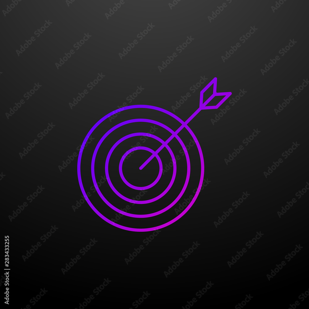 Poster bow and target outline nolan icon. elements of sport set. simple icon for websites, web design, mobi