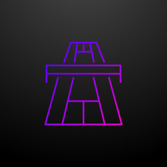 Tennis field outline nolan icon. Elements of sport set. Simple icon for websites, web design, mobile app, info graphics