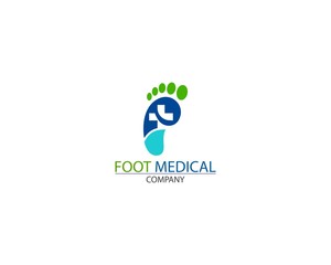 Foot Health medical Logo Template Design Vector creative