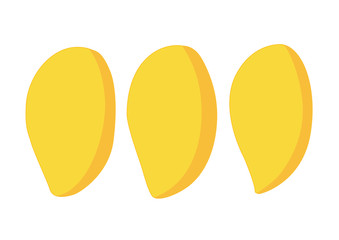 Mango ripe yellow isolated on white background illustration  Vector