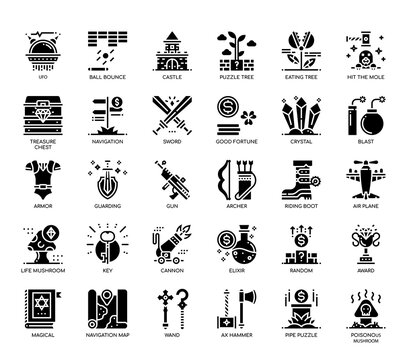 Game Elements , Glyph Icons