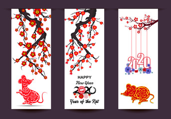 Happy New Chinese Year 2020 year of the Rat year of the mouse
