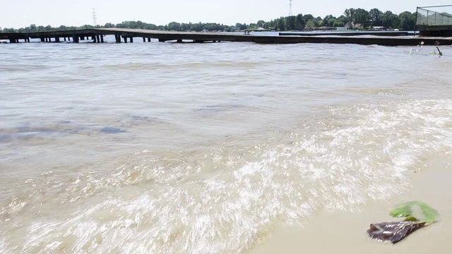 Water on a sunny day at the beach
