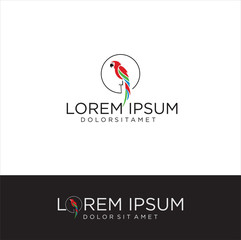 Parrot Logo Design Bird Exotic © blueberry 99d