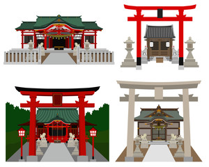 神社稲荷神社セット