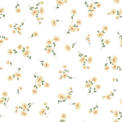 Fototapeta premium Seamless vector pattern of a beautiful flower,