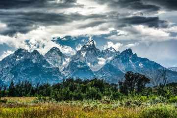 Stunning Storm Clouds Over Grand Tetons - 2