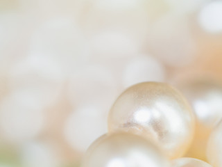 White pearls texture. Soft focus macro background