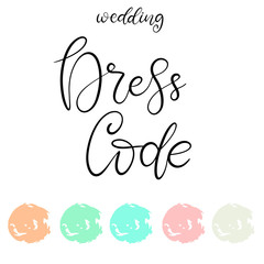 Wedding dress code color palette