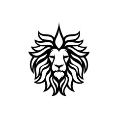 Lion Head Design Vector Illustration Template