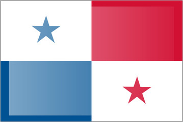 Panama flag, official colors and proportion correctly. National Panama flag