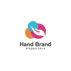 Fototapeta premium HAND LOGO TEMPLATE DESIGN VECTOR