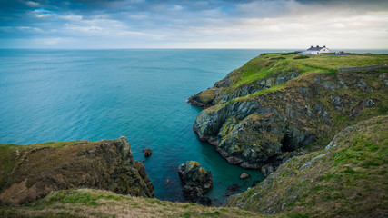 Fototapeta na wymiar Coast of Howth Peninsula at Baily Lighthouse - Ireland